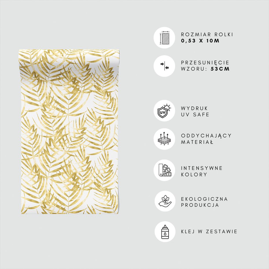 Tapeta - liście, złoto, natura
