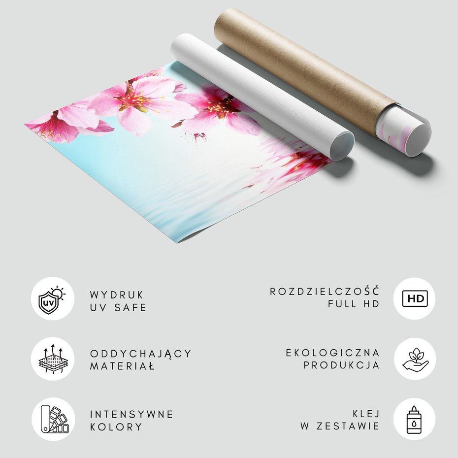 Fototapeta - kwiaty, woda, odbicie