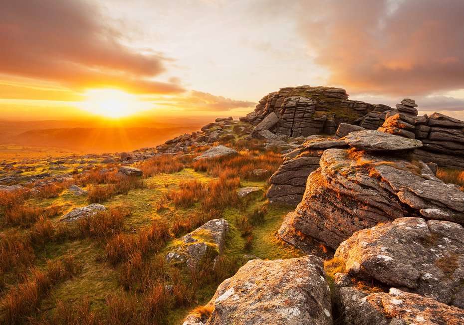 Fototapeta - krajobraz, skały, zachód słońca