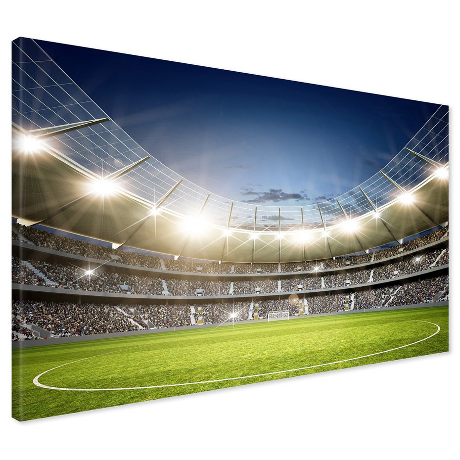 Obraz na płótnie - stadion, piłka nożna, kibice