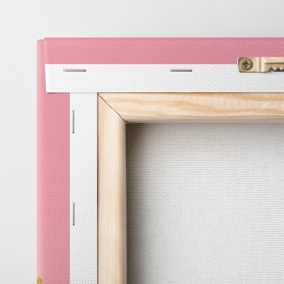 Obraz na płótnie - liść, monstera, złoto