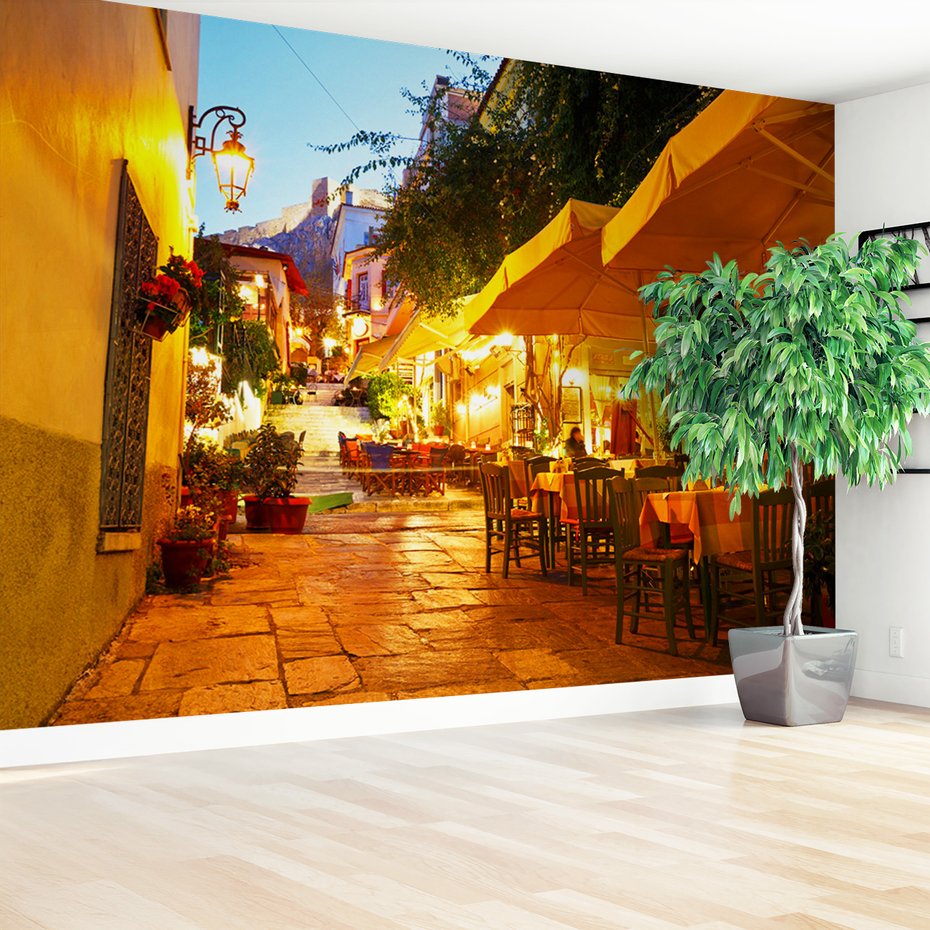 Fototapeta - uliczka, restauracja, miasto