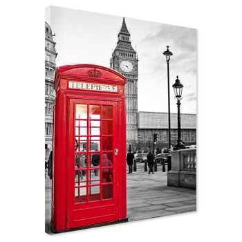 Obraz na płótnie - Londyn, budka telefoniczna, Big Ben