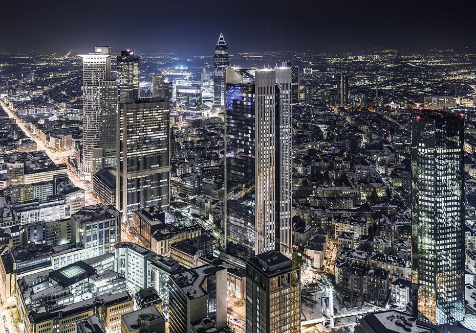 Fototapeta - miasto, noc, budynki