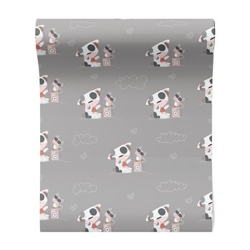 Tapeta - dziecięca, krowa, mysz, muzyka