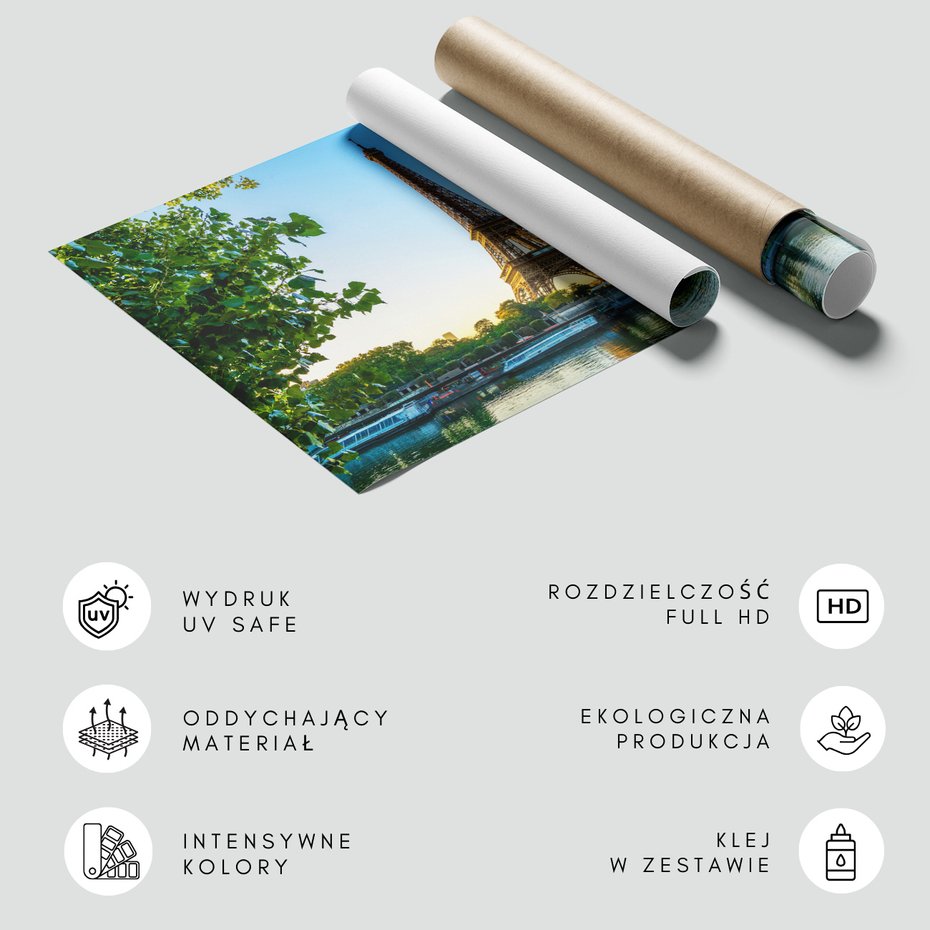 Fototapeta - Paryż, Wieża Eiffla, rzeka