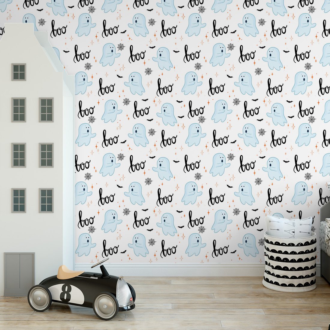 Tapeta - dziecięca, duch, halloween, pajęczyna