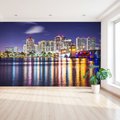 Fototapeta - miasto, noc, woda