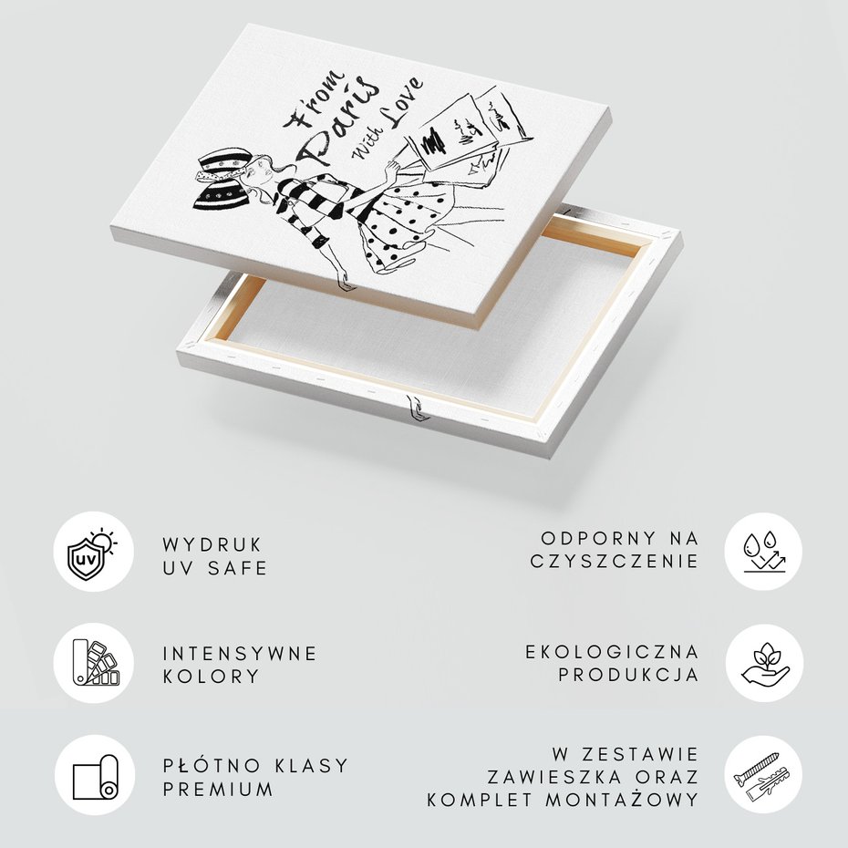 Obraz na płótnie - moda, Paryż, kobieta