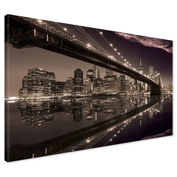Obraz na płótnie - Brooklyn Bridge, Nowy Jork, miasto