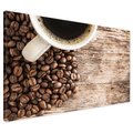 Obraz na płótnie - kawa, ziarna, napój