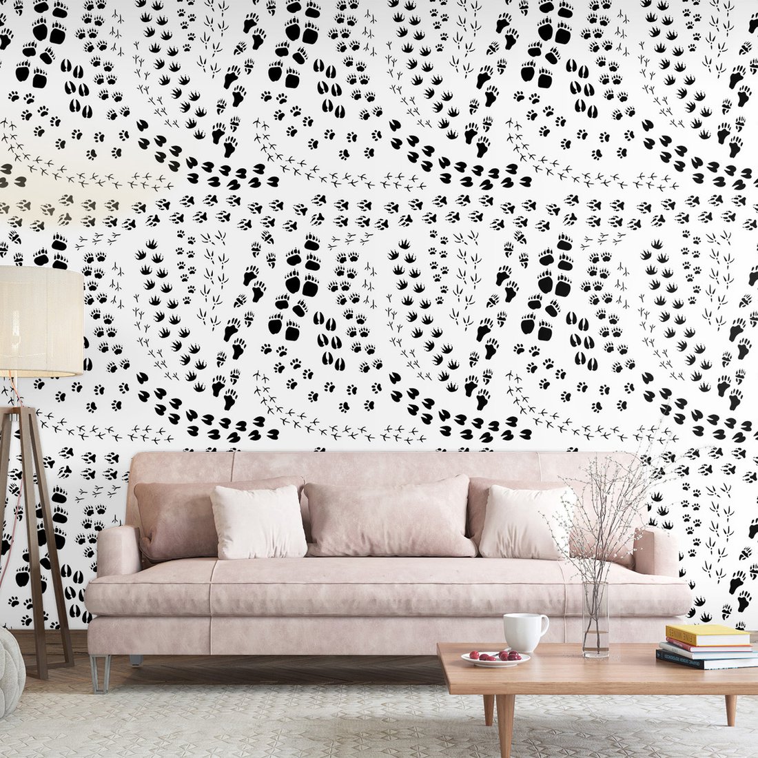 Tapeta - odciski, łapy, zwierzęta
