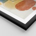 Zestaw obrazy w ramie, plakaty - abstrakcja,geometryczne,pastelowe - rama czarna