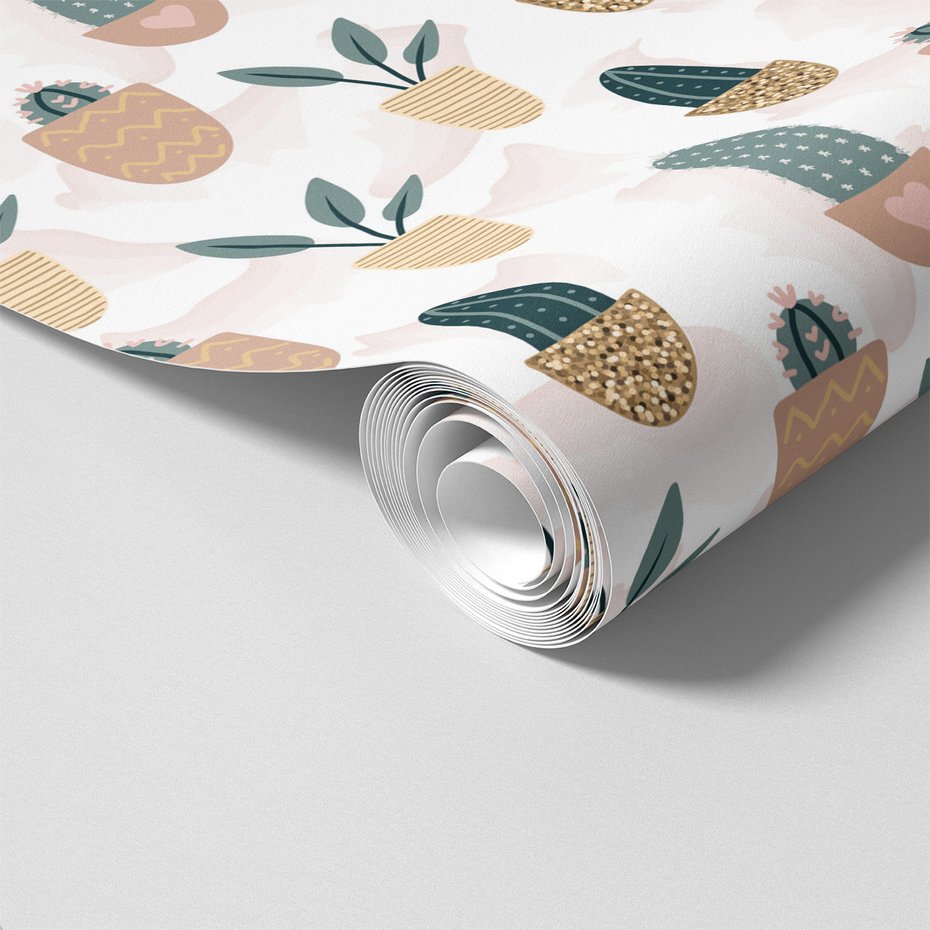 Tapeta - kaktusy, rośliny, doniczki