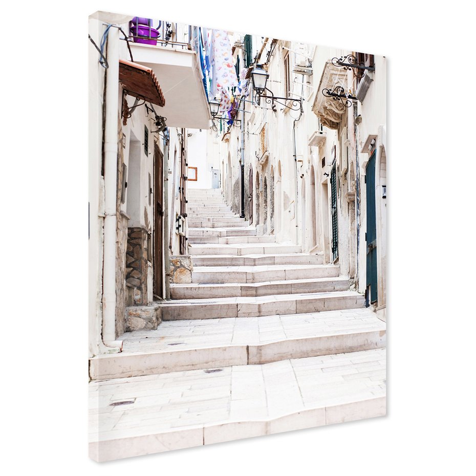 Obraz na płótnie - uliczka, schody, miasto