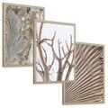 Zestaw obrazy w ramie, plakaty - abstrakcja, roślina, natura - rama drewno