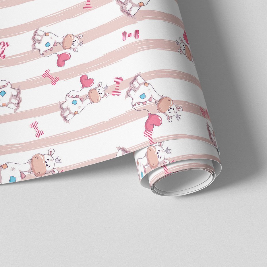 Tapeta - dziecięca, żyrafa, serce,