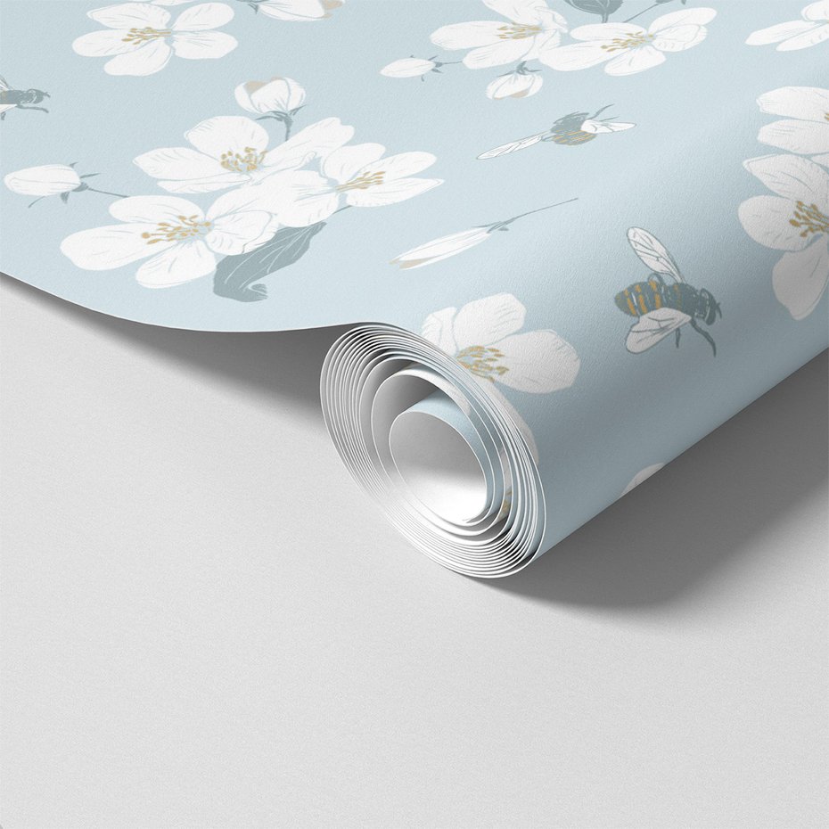 Tapeta - kwiaty, pszczoły, natura