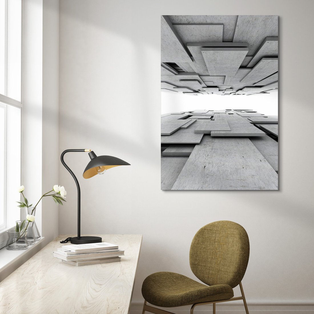 Obraz na płótnie - abstrakcja, beton, geometria