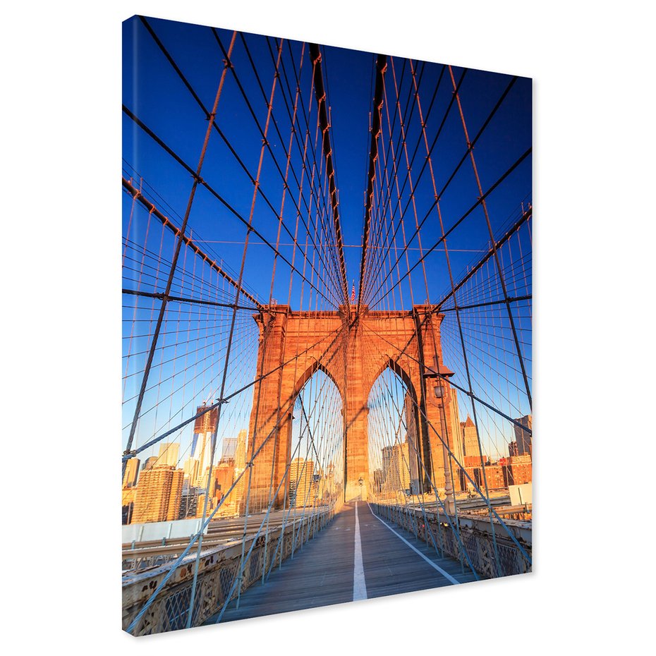 Obraz na płótnie - most, miasto, niebo