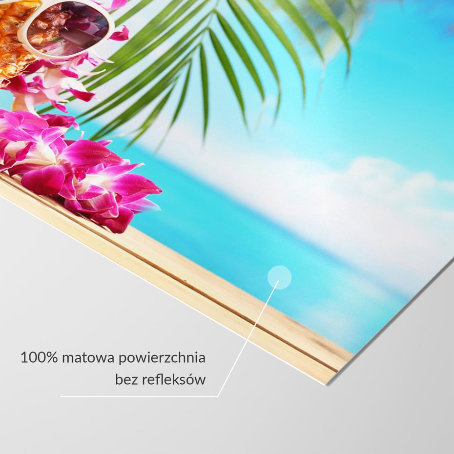 Fototapeta - ananas, okulary, kwiaty