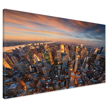 Obraz na płótnie - miasto, noc, budynki