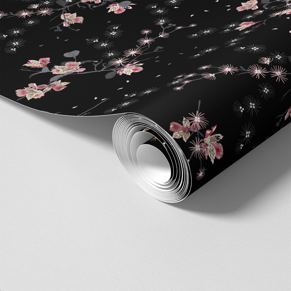 Tapeta - kwiaty, gałęzie, tło