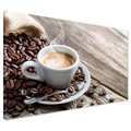Obraz na płótnie - kawa, ziarna, napój