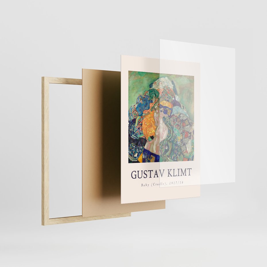 Zestaw obrazy w ramie, plakaty - Gustav Klimt, obraz, sztuka - rama drewno