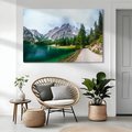 Obraz na płótnie - góry, jezioro, las