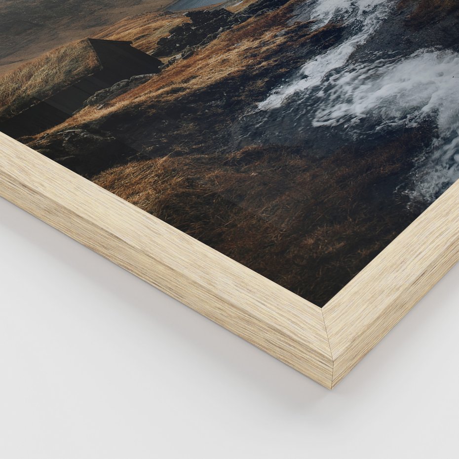 Zestaw obrazy w ramie, plakaty - góry, krajobraz, natura - rama drewno