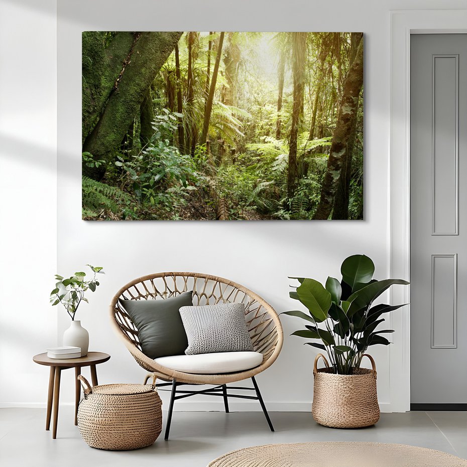 Obraz na płótnie - las, drzewa, roślinność