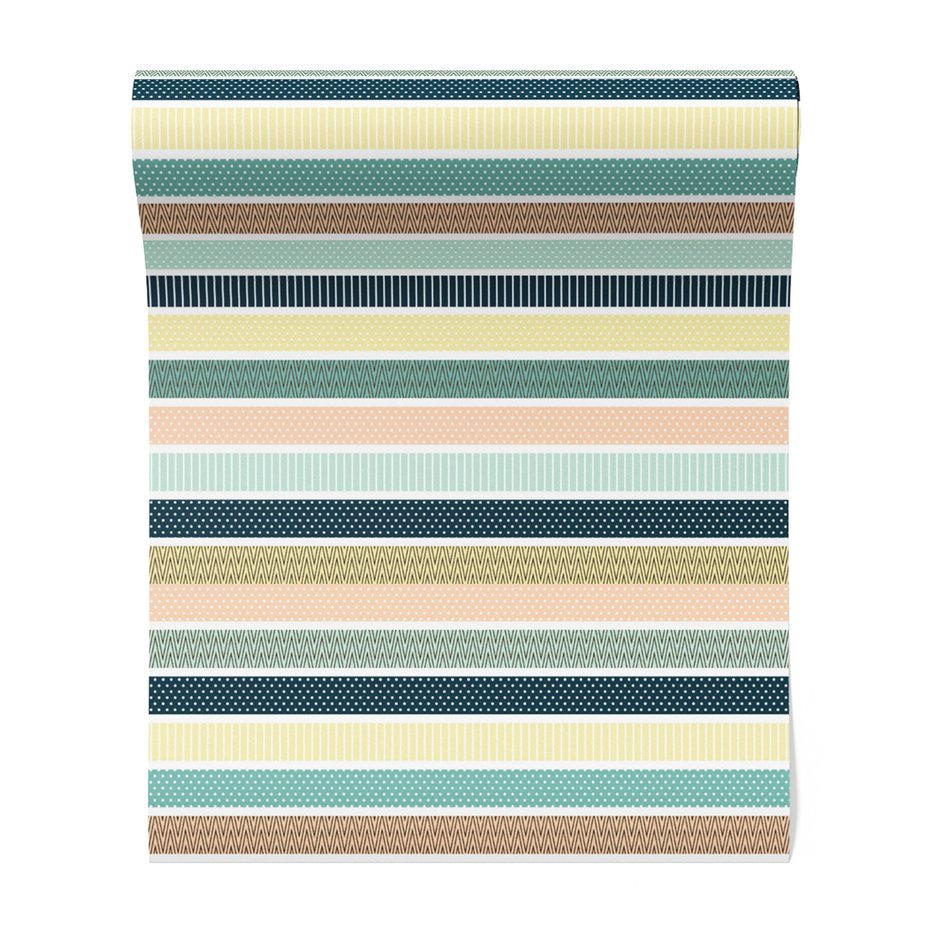 Tapeta - linie, kropki, pasy