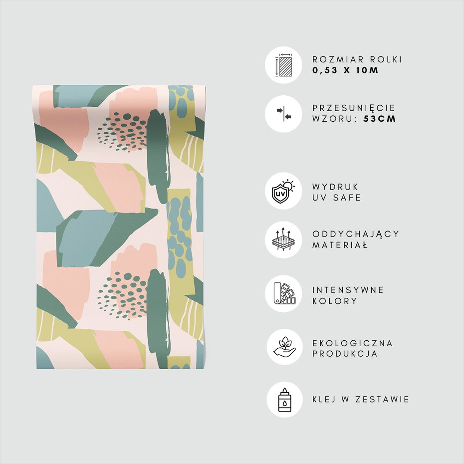 Tapeta - abstrakcja, plamy, kształty