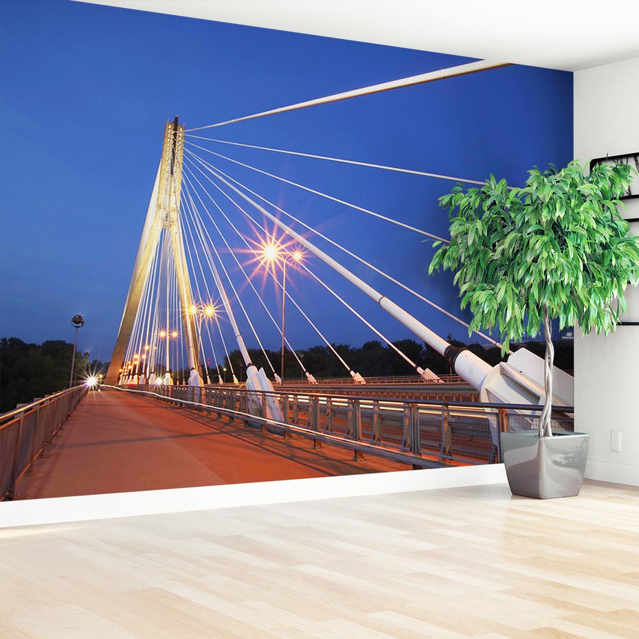 Fototapeta - most, noc, miasto