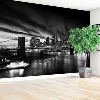 Fototapeta - miasto, most, noc