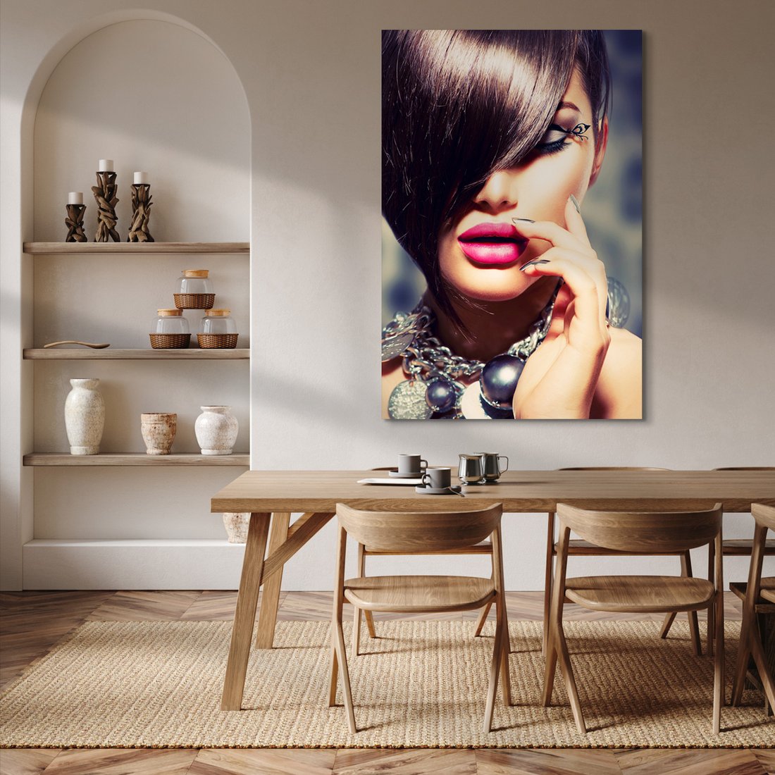 Obraz na płótnie - makijaż, uroda, kobieta