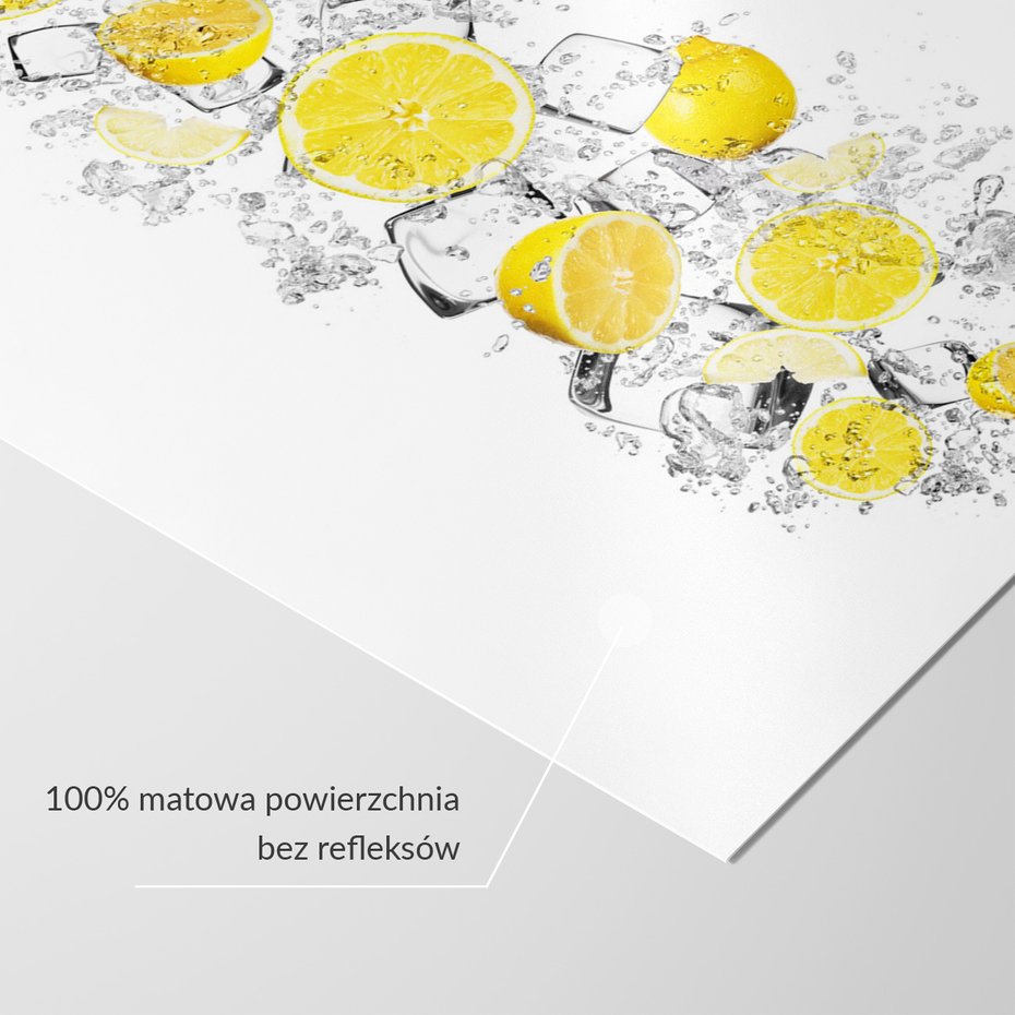 Fototapeta - cytryny, kostki lodu, świeżość