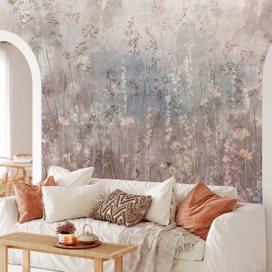 Fototapeta - beton, suche, trawy