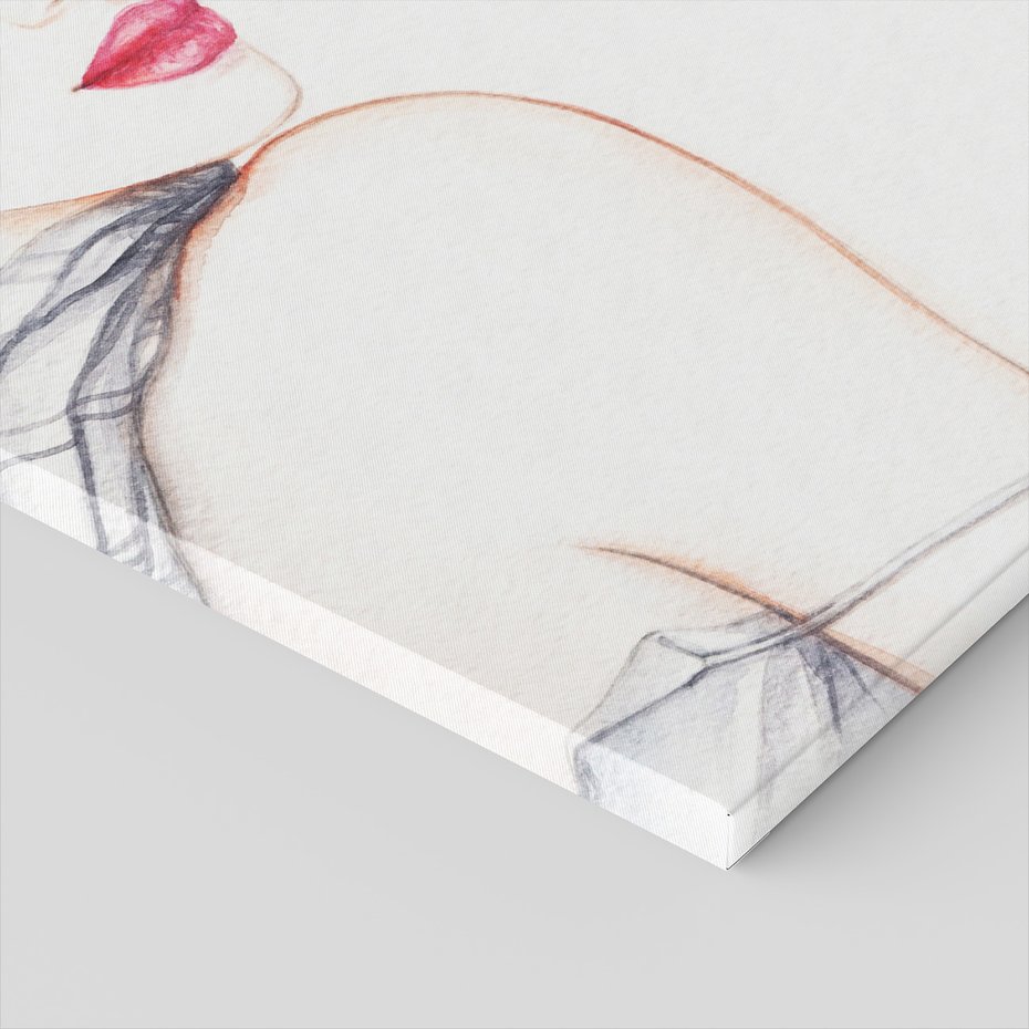 Obraz na płótnie - kobieta, kapelusz, portret