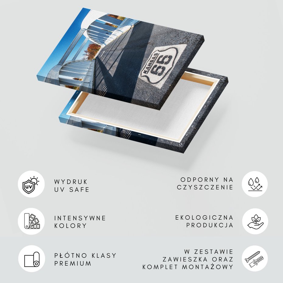 Obraz na płótnie - most, droga, Kansas