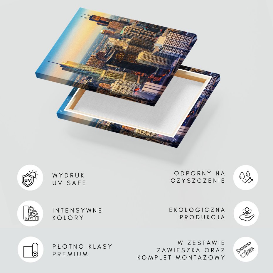 Obraz na płótnie - miasto, drapacze chmur, panorama