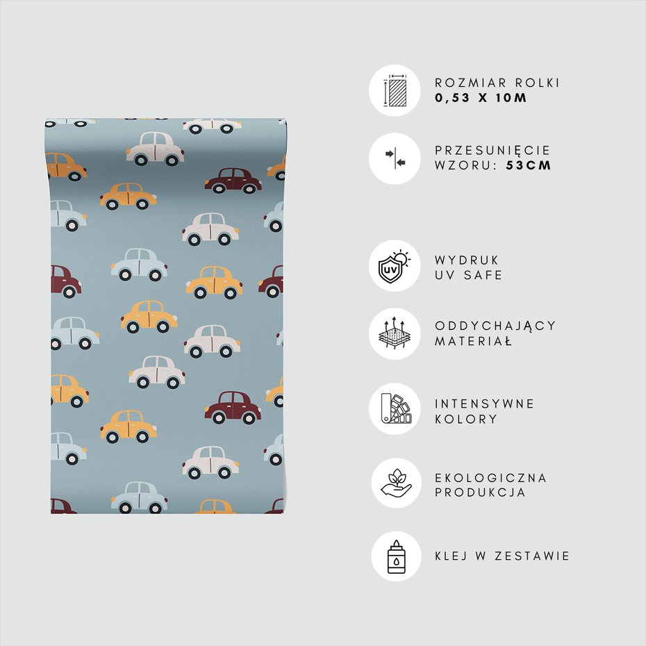 Tapeta - dziecięca, samochody, transport, tło