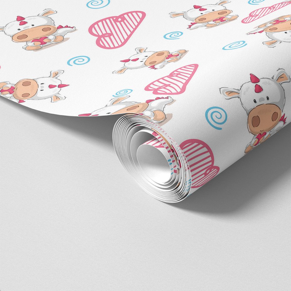 Tapeta - dziecięca, jednorożec, chmura, serce