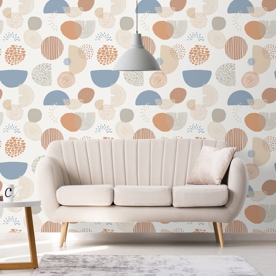 Tapeta - kształty, kropki, linie