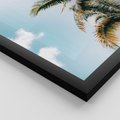 Zestaw obrazy w ramie, plakaty - palmy, morze, woda - rama czarna