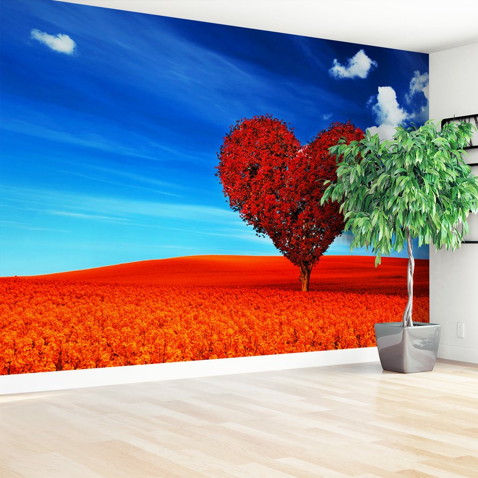 Fototapeta - drzewo, serce, krajobraz