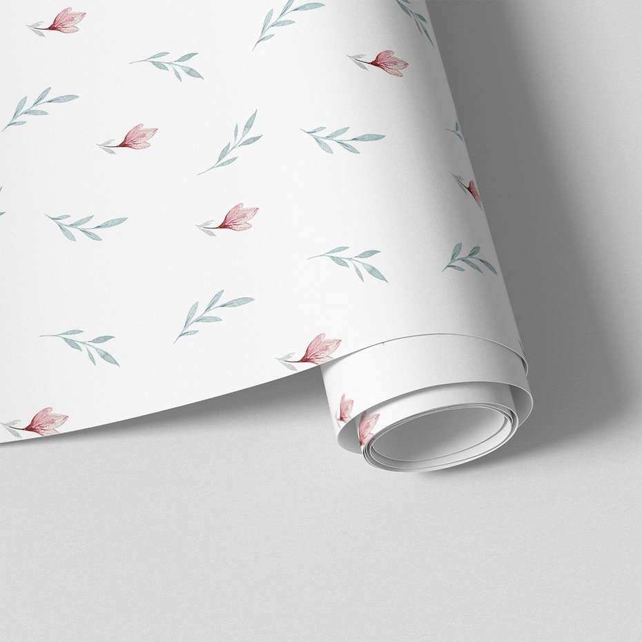 Tapeta - kwiaty, liście, tło