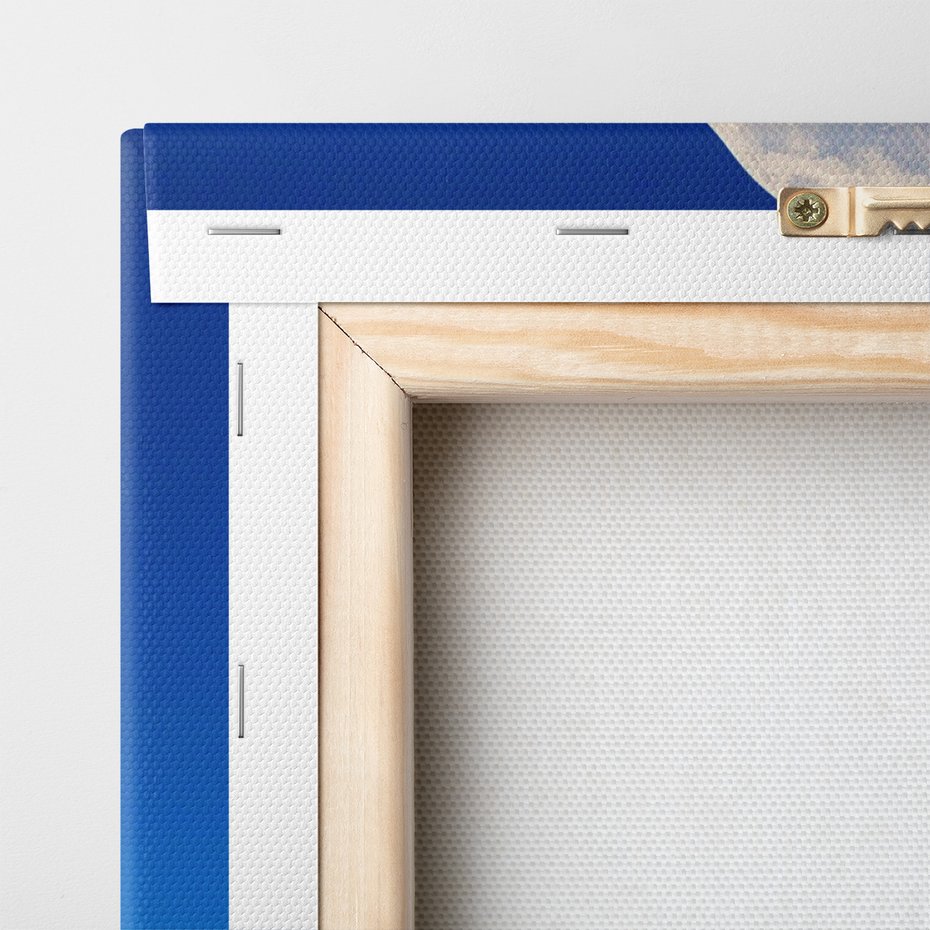 Obraz na płótnie - samolot, niebo, księżyc