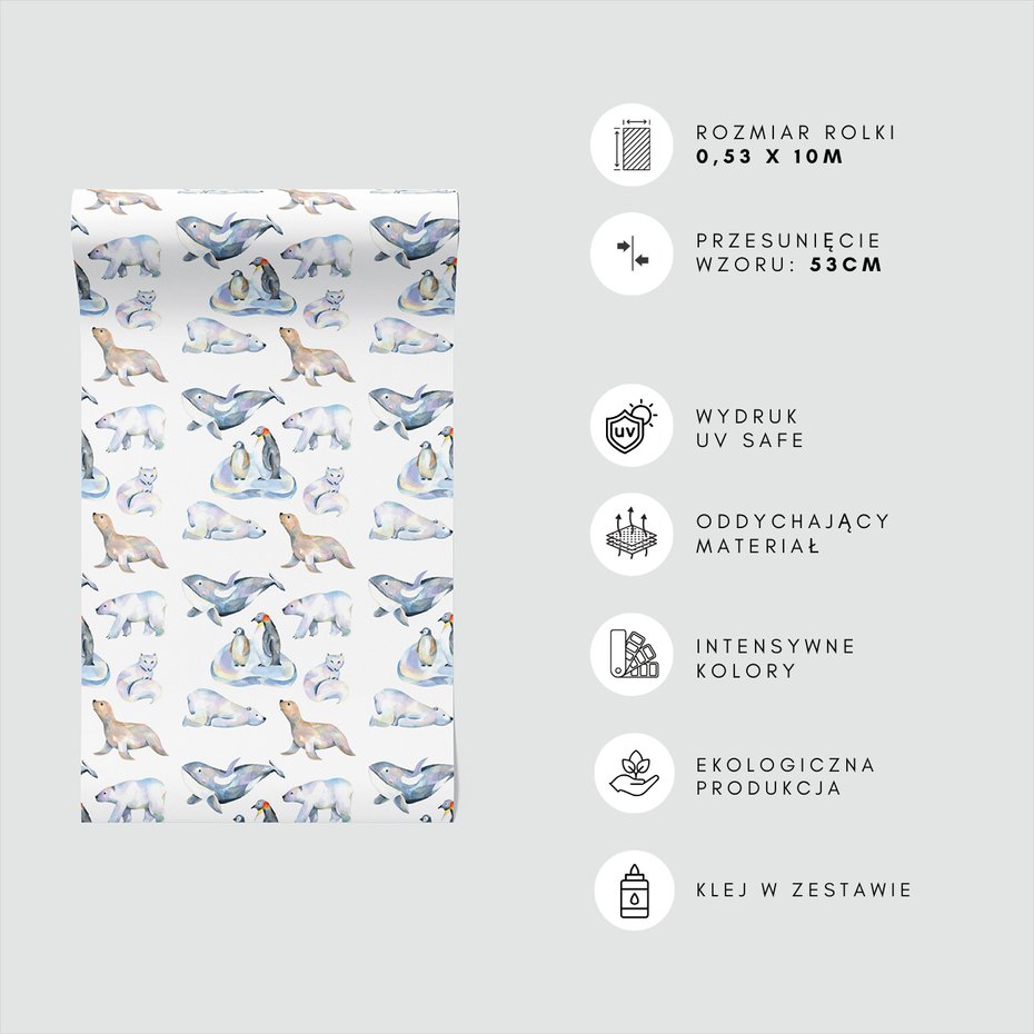 Tapeta - foka, pingwin, niedźwiedź